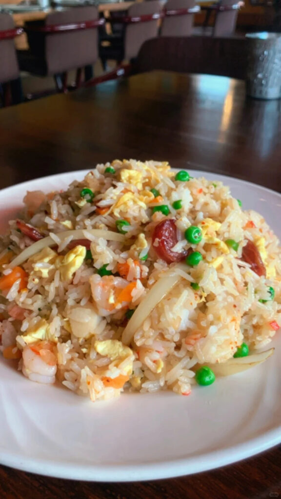Thai fried rice with shrimp and vegetables in Winnipeg