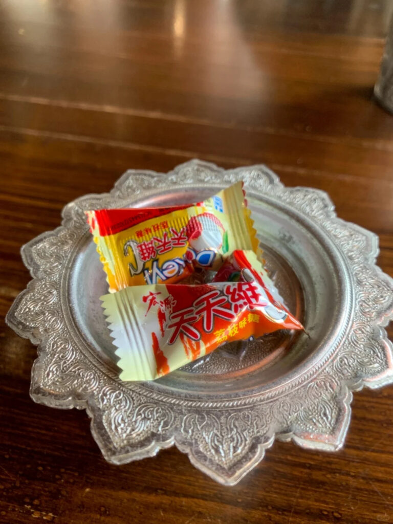 complimentary candy after meal Thai restaurant Winnipeg